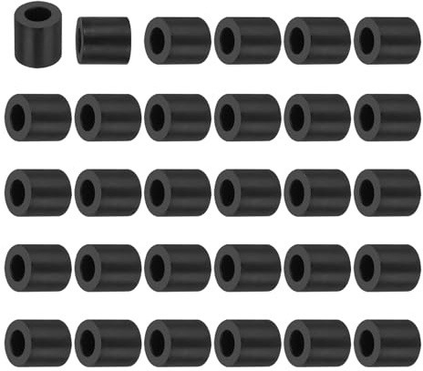 PATIKIL Spacer Gomma Multiuso, 50 Pz 0.2Id x 0.5Od x 0.4T Cuscinetti Isolanti Antivibrazioni Rotondi Neoprene Boccole Gomma Isolante Rondelle Distanziatrici per Bulloni Hvac Accessori
