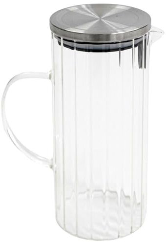 Hogar y Mas Jarra Agua Vidrio con Tapa Y Mango Nevera 1,4L