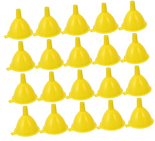 Cabilock Set Da 20 Imbuti Piccoli in Plastica Trasparente, Imbuto Per Olio e Cucina Collo Stretto, Multiuso Per Laboratorio e Trasferimento Liquidi, Imbuto Pratico Per Esperimenti e Uso Domestico