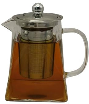 Cuperinox-Tetera de Cristal con Infusor para Té e Infusiones, Resistente al Calor y Compatible con Microondas ** - Infusion Prestige Collection (550 ml)