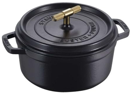 Staub La Cocotte Buster & Punch 24 cm rund, schwarz, Gusseisen (1029893)