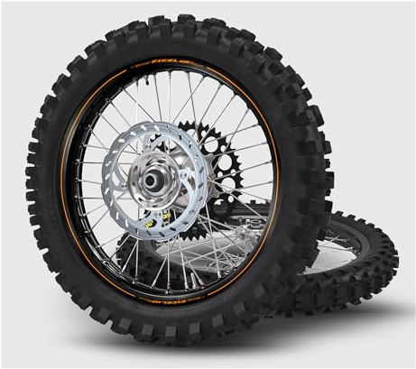 Aufkleber-Set für Felgen, kompatibel mit EXCEL A60 KTM SX SXF EXC EXC-F Grafiken für Räder von 18 Zoll, 19 Zoll, 21 Zoll, für Motocross Enduro Motard (glänzend)