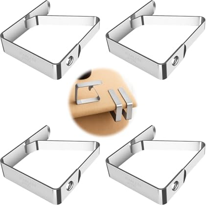 DmDoyy 4 Pièces Pince Nappe, Accroche Nappe Exterieure, Anti-Glissant Attache Nappe De Table Exterieur Pince Nappe
