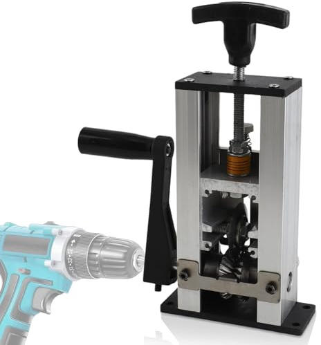 Drill Powered Wire Stripping Machine, Aluminum Alloy Copper Wire Stripper Tool with Hand Crank for Scrap Cable, Precise Stripping for Harnesses, Audio Data Lines