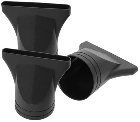 TOBBOMEY 3pezzi Accessorio Ugello Concentratore Per Asciugacapelli in Plastica Leggera Nera Diffusore Per Protezione Chioma e Styling