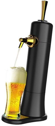 NONGYU Máquina dispensadora de cerveza de espuma profesional con ABS y construcción de silicona, adecuada para amantes de las vacaciones, regalo de latas y botellas espumador