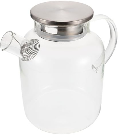 VALICLUD Bouilloire à Eau Froide en Verre 16 L Couvercle Acier Inoxydable Récipient à Thé Grosse Capacité pour Thé Jus et Boissons Fraîches Usage Quotidien et Réception