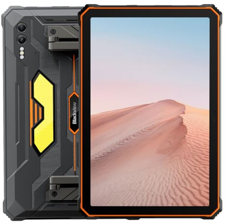 Blackview Active 10 Pro | 10,95 90Hz | 36GB RAM + 256GB (2TB) | Orange | Rugged Tablet 5G | FHD+ | Android 14 | 30000mAh | 108MP + 20MP + 50MP | NFC | GPS | IP68/IP69K | Dual SIM | 2 Jahre Garantie