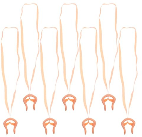 Mikikit 7pcs Pince-Nez en Silicone Étanches pour Natation avec Cordon, Confort sans Irritation, Boîte de Rangement Compacte pour Garçon et Filles et Adultes, Entraînement et Sports