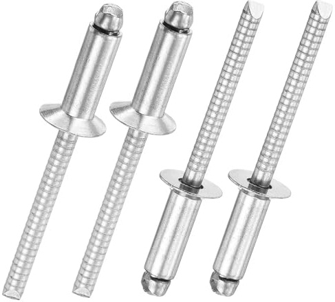 100 Pieces Blind Rivets Countersunk Head, 2.4X8mm Stainless Steel 304 | Open End Pop Rivets for Metal, Wood, Plastics, Furniture, License Plates, Marine, DIY, Sheet Metal Working