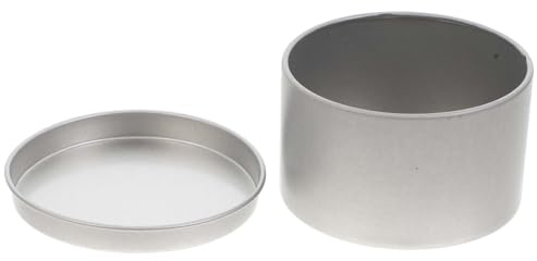 FRCOLOR Scatole di Latta Rotonde in Ferro Argento Apertura a Strappo, Design Multifunzionale per Balsami Labbra e Caramelle, per Uso Quotidiano e Viaggio