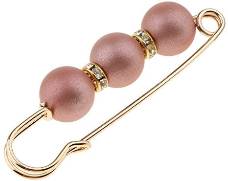 Sharplace Großer Brosche Sicherheitsnadel Anstecknadel Broschennadel Künstliche Perlen Brosche, Strass Kristall Brosche Strickjacke Pullover Schal Clip für Damen Mädchen Kleidung Dekoration, Rosa