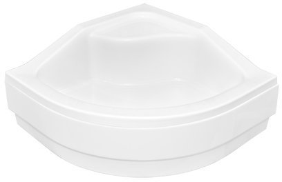 VBChome Acryl-Duschwanne 90x90x15 cm Viertelkreis Oliver I mit Schürze tief R55 Sitz + Ablaufgarnitur AP50 Eckduschwanne