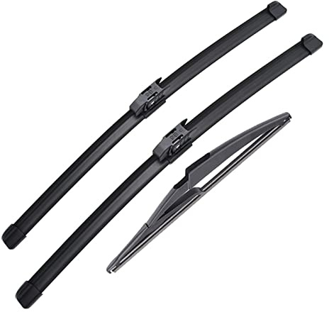 Scheibenwischer-Set für Renault Captur 2016-2020, 66cm+40,6cm+30,5cm | Front Heckscheibenwischerblatt und Arm Scheibenwischerblätter Wischerersatz