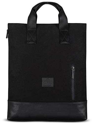 Johnny Urban Rucksack Damen und Herren Schwarz - Sam - Moderner Tagesrucksack für Uni Büro, Schule und Freizeit - Daypack Tasche mit 16 Zoll Laptopfach - Wasserabweisend