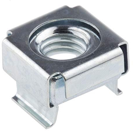 RS PRO Käfigmutter M8 16.58mm Stahl Verzinkt für Tafelstärken von 1.83mm - 3.2mm, Packung a 50 Stück