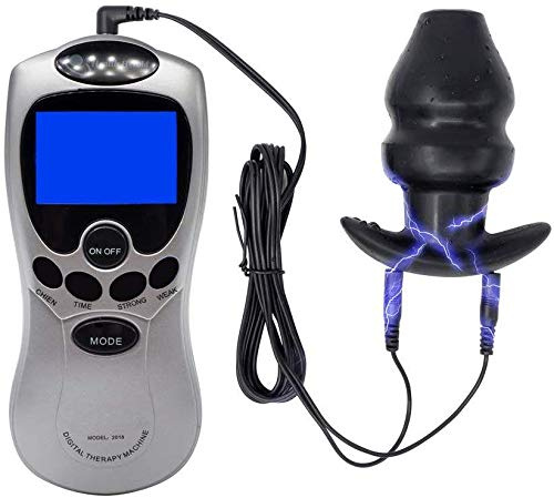 Elektroschock Hohlstecker Silikon Analplug Sex Butt Plug E-Stim Ass Tunnel Plug Prostata Massagegeräte Stimulatoren Elektro Anal Spielzeug für Männer Frauen Paare Anaal plugs,Profis