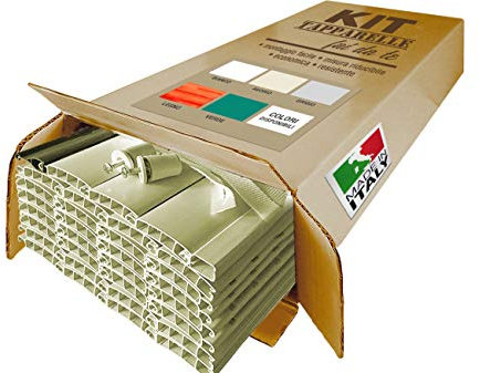 AWITALIA kit Tapparelle Avvolgibili in pvc FAI DA TE da tagliare a casa QUI MISURE L135XH165 COLORE GRIGIO. NOSTRA Produzione, Facile tagliare, PVC ROBUSTO dotato di un fermo laterale anti SGANCIO