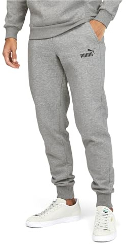 PUMA Herren Essentials Fleece Sweatpants (Available in Big & Tall) Trainingshose, Mittelgrau meliert, geschlossenes Bein, Ah21, Klein