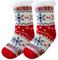 Wishstar Chaussette de Noel, Chaussettes Hiver Femme, Antiderapante Chaussette Chaude, Cadeau Noel Parfait pour Petite Amie Mère Fille(Snowflake Elk)