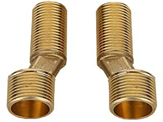 BiaoTeng Shower Hose Connector 3/4 to 1/2,1/2 Inch to 3/4 Inch Adapter Brass,3/4 to 1/2 Reducer Chrome,Bathroom Tap Mixer Accessories,Gold B