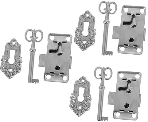 Uonlytech 6 Sets Schmuck Box Antike Schlösser Vintage Schrank Schlösser Riegel Für Lagerung Dekorative Metall