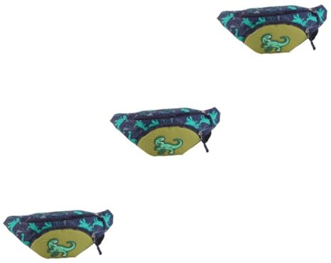 CALLARON 3stücke Casual Dinosaur Mädchen Gürteltasche Verstellbare Umhängetasche Für Jungen Und Mädchen Grün Tragbarer Brustbeutel Für Und Sport Mit Elastischem Gürtel Für