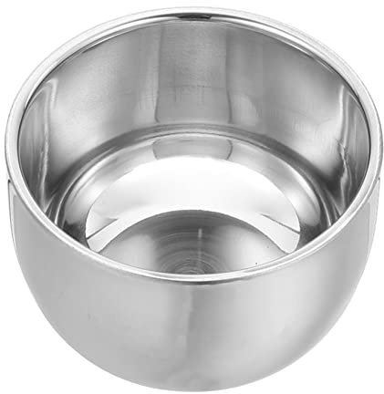 DOITOOL Schaumschale Für Rasierschaum Rasierschale Männer Seifenschale Bartpflegeset Barbier Seifenschale Tasse Rasiercreme Rasieren Reisen Doppelwandiger Edelstahl Sahneschale