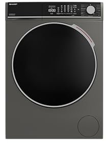 SHARP ES-MNFL814CAA-DE Waschmaschine mit Mikroplastikfilter 8 Kg, 1400 Umdrehungen/Min, Energieeffizienz A (A-G), Espresso Gray