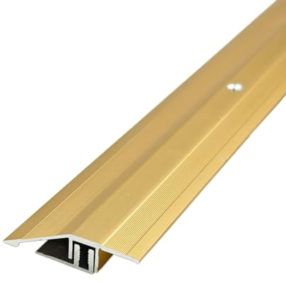 Aluminium Door Bars Carpet Cover,Threshold Transition Strip,900x 55mm,Tiles to Flooring Laminate Carpet,Floor Edging Trim,Doorways Threshold Ramp Reducer,Bridge the Height Between 9-16mm,Titanium Gold