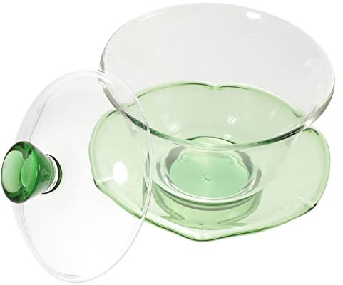Cabilock Elegante Platillo De Té De Vidrio Sopera Taza De Té Ceremonia Del Té De Kung Fu Taza De Té Tazas De Té