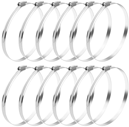 YFLeomry 12 Stück Schlauchschelle Edelstahl 100-120mm | Hochwertige Schlauchschellen Set aus Rostfreiem Stahl, Universelle Schlauchklemmen für Wasser, Luft, Kraftstoffschläuche