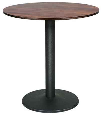 OHMG Table de Bar Ronde Haute,Table Exterieur Mange Debout,pour Salle à Manger,Bistrot,Cuisine,Montage Facile,pour 1-4 Personnes,Style Moderne,Boisé