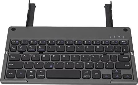 Denash Tecillos de Computadora Plegables Ergonómicos con un Teclado Inalámbrico de Stand BT 3.0 para el Trabajo Móvil en Todas Partes