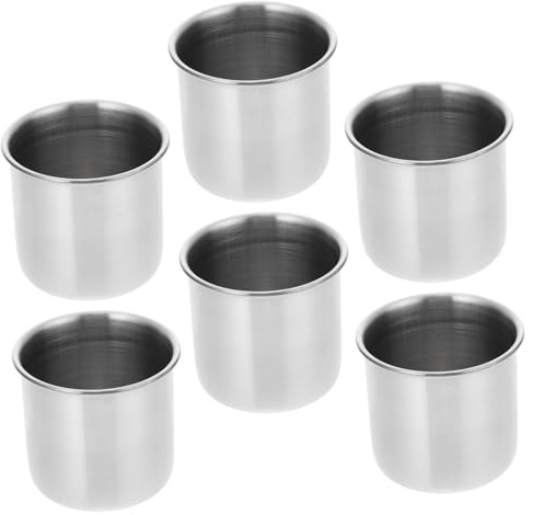 INOOMP 6 Pezzi Tazza Medicinale in Acciaio Inossidabile Tazza Medica in Metallo Misurino Per Bilancia Bicchiere Metallo Misurino Scala Acciaio Inossidabile 304