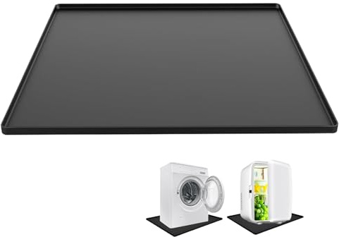 Gkumgwo Kühlschrank Bodenmatte | 60x60x1,5 cm Spritzschutz Unterlage | Silikon Matte Für Weinlagerschrank Küche Badezimmer Waschmaschine Trockner