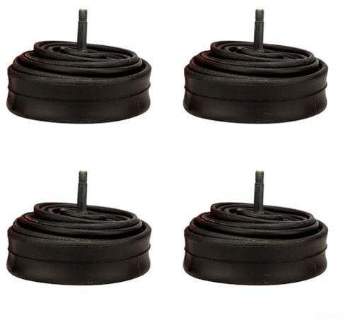Road bike inner tube 700x18 23C with 32mm AV valve, constructed with butyl rubber for fixed speed bikes and racing tire setup compatibility