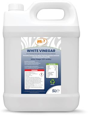 FILO High-Strength White Vinegar 20% 5L | Natural Weed Killer | Extra-Strong Multi-Purpose Cleaner | Industrial and Household Use | Food Grade Cleaning Vinegar.