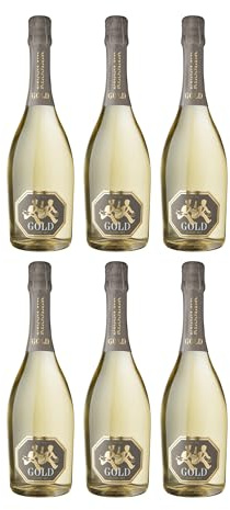Kessler Sekt Gold Cuvée Sec Schaumwein Weiss trocken Deutschland inkl. FeinWert E-Book (6 x 0.75 l)