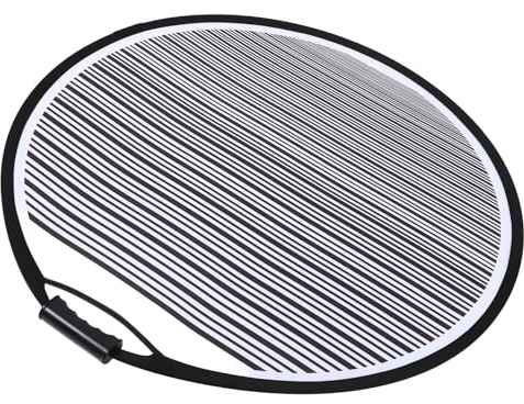 FUNNETOYU Panneau Réflecteur Pliable Rayé 80 Cm pour Débosseleur Automobile, Tissu Réfléchissant Souple pour Réparation Bosses, Éclairage Doux Uniforme, Accessoire Photo Portable