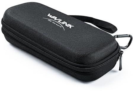 WAVLINK Funda rígida de EVA con Cremallera para Carcasa SSD, Compatible con WL-UTE50, WL-UTE51, WL-ST401C y WL-ST406C, Funda de Viaje, Funda Protectora y Bolsa de Almacenamiento
