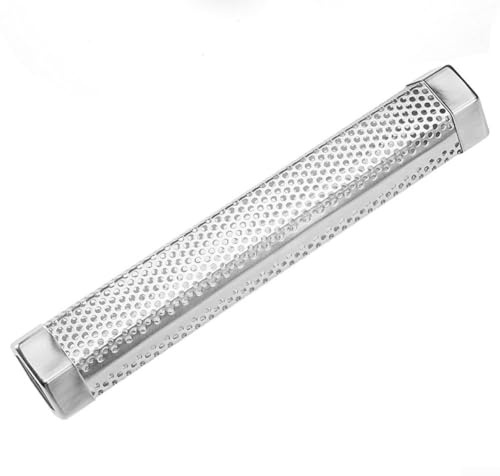 ZAMETTER Stainless Steel BBQ Tube for Outdoor Cooking Camping and Picnics Portable Wood Chip Smoke Box Rust Resistant Easy to Clean Even Heat Distribution for Grilling Meat a