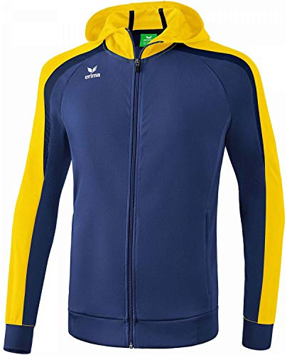 Erima herr Liga 2.0 träningsjacka med huva jacka new navy/Gelb/dark navy Medium