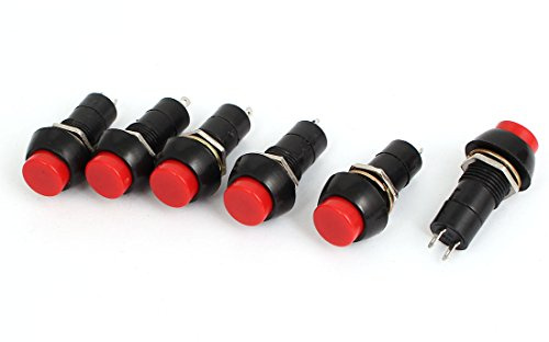 Aexit Interruttore a pulsante SPST da pannello 250V 3A da 11,5 mm con montaggio a filo 6 pezzi ID: 291725