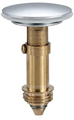 GINVF Pop-up handfat plugg dräneringspropp avfall tryckknapp keramisk mässing slitsad plugg för tvättställ kök badrum (storlek: 3,5 cm koppar liten och kärna)