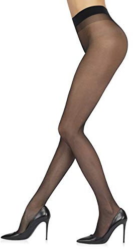 Sarah Borghi Dream 20 Collant Donna Velato 20 Denari, Calze Donna in Lycra con Tassello in Seta e Cucitura Piatta, Made in Italy (nero, XXL)