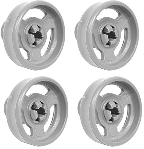 4 Korbrollen Unten Rad Kompatibel mit Amica Ariston Bomann Gorenje Körting Indesit Thor Whirlpool SMEG Geschirrspüler Exquisit EGSP131EB EGSP13EB1 GSP12EB GSP7B50 EGSP-13E/B Geschirrkorb Spülmaschine