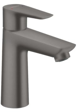 hansgrohe Wasserhahn Talis E (Armatur mit Auslaufhöhe 110mm), Einhebel-Waschtischmischer ohne Ablaufgarnitur, Black Chrome