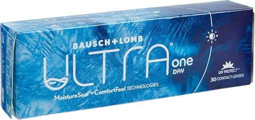 Bausch + Lomb ULTRA ONE DAY Lenti a Contatto Giornaliere Correttive, 30 Lenti, BC 8.6 mm, DIA 14.2 mm, -0.25 Diopt
