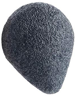 Julep Single Konjac Sponge - Face - Skin-Clarifying Charcoal Gentle Exfoliating Cleansing Tool with Convenient Suction Cup Hook